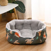 Semi-Enclosed Plush Pet Bed for Cats and Small Dogs