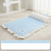 Cotton-Linen Cooling Pet Mat with Bunny-Ear Pillow - p-00104