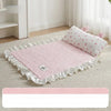 Cotton-Linen Cooling Pet Mat with Bunny-Ear Pillow - p-00104