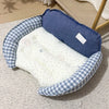 Reversible Curved Sofa-Style Pet Bed for Small Dogs and Cats