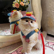 Summer Pet Harness, Leash and Hat Sets - p-00623