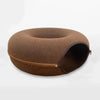 Enclosed Donut Pet Bed with Tunnel