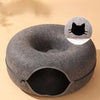 Enclosed Donut Pet Bed with Tunnel