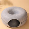 Enclosed Donut Pet Bed with Tunnel