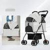 Foldable Pet Stroller with Detachable Carrier for Dogs & Cats