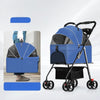 Foldable Pet Stroller with Detachable Carrier for Dogs & Cats