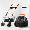 Foldable Pet Stroller with Detachable Carrier for Dogs & Cats