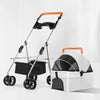 Foldable Pet Stroller with Detachable Carrier for Dogs & Cats