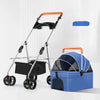 Foldable Pet Stroller with Detachable Carrier for Dogs & Cats