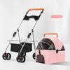 Foldable Pet Stroller with Detachable Carrier for Dogs & Cats