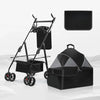 Foldable Pet Stroller with Detachable Carrier for Dogs & Cats