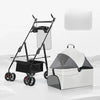 Foldable Pet Stroller with Detachable Carrier for Dogs & Cats