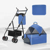 Foldable Pet Stroller with Detachable Carrier for Dogs & Cats