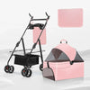 Foldable Pet Stroller with Detachable Carrier for Dogs & Cats
