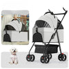 Foldable Pet Stroller with Detachable Carrier for Dogs & Cats