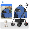 Foldable Pet Stroller with Detachable Carrier for Dogs & Cats