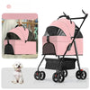 Foldable Pet Stroller with Detachable Carrier for Dogs & Cats
