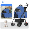 Foldable Pet Stroller with Detachable Carrier for Dogs & Cats