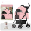 Foldable Pet Stroller with Detachable Carrier for Dogs & Cats