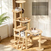 Solid Wood Cat Tree for Climbing, Perching & Resting