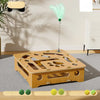 Interactive Cat Activity Toy with Scratch Pad and Bell Maze