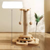 4-in-1 Cat Scratching Post with Sisal Mat and Interactive Toy