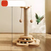 4-in-1 Cat Scratching Post with Sisal Mat and Interactive Toy