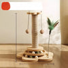 4-in-1 Cat Scratching Post with Sisal Mat and Interactive Toy
