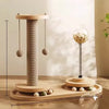 4-in-1 Cat Scratching Post with Sisal Mat and Interactive Toy