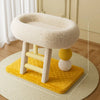 Large Oval Sisal Cat Tree with Integrated Scratcher and Bed