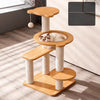 Wooden Cat Tree with Hideaway and Scratching Post