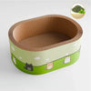 Oval Corrugated Cardboard Cat Scratcher Bed