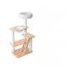 Rubberwood Cat Tree with Hideaway Bed for Multiple Cats