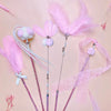 Feather Cat Teaser Toy Set with Bells