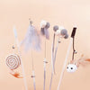 Feather Cat Teaser Toy Set with Bells