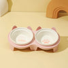 Ceramic Double Pet Bowls with Elevated Stand