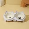 Ceramic Double Pet Bowls with Elevated Stand