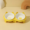 Ceramic Double Pet Bowls with Elevated Stand