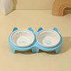 Ceramic Double Pet Bowls with Elevated Stand