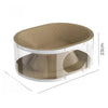 2-in-1 Corrugated Cardboard Cat Scratcher Bed with Tunnel