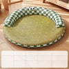 Round Cat Bed with Removable Mat