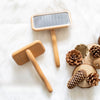 Wooden Air-Cushioned Pin Brush for Cats & Dogs
