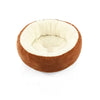 Round Faux Plush Pet Bed for Cats and Small Dogs