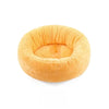 Round Faux Plush Pet Bed for Cats and Small Dogs