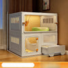 Multi-Level Cat Condo with Integrated Litter Box
