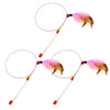 Steel Wire Cat Teaser Wand with Bell and Feather