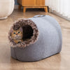 Enclosed Plush Pet Bed with Carry Handle