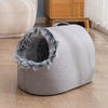 Enclosed Plush Pet Bed with Carry Handle