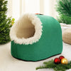 Enclosed Plush Pet Bed with Carry Handle