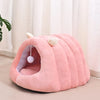 Semi-Enclosed Tunnel Fleece Cat Bed